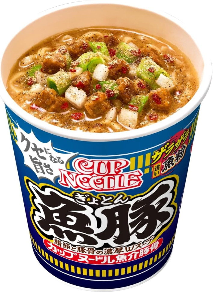 Лапша Nissin Cup Noodle Gyoton с рыбным бульоном и тонкоцу, 85 г