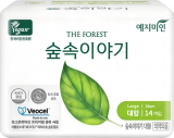 Гигиенические прокладки Yejimiin The Forest Large с крылышками, 28 см, 14 шт..