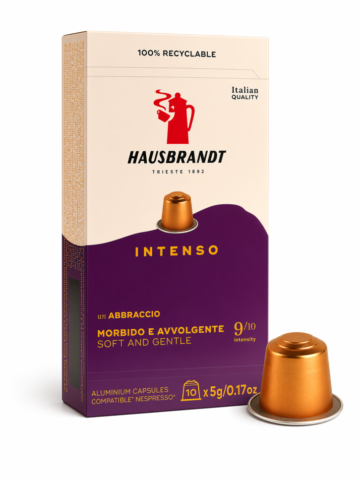 Кофе в капсулах Intenso Hausbrandt Nespresso Крепкий, 10 шт 