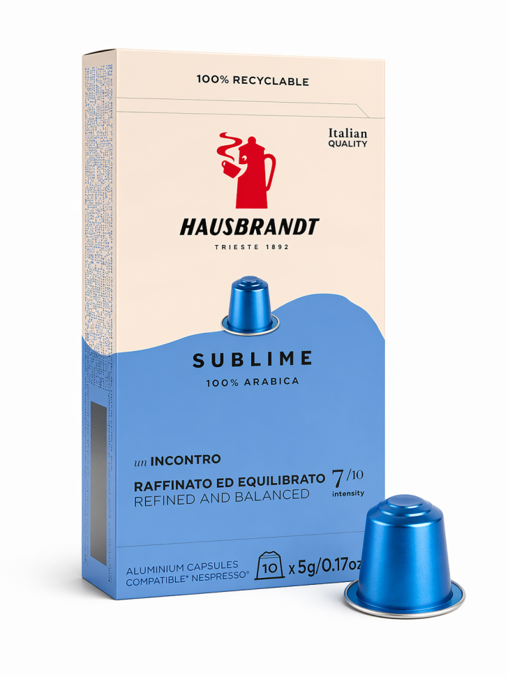 Кофе в капсулах Sublime Hausbrandt Nespresso 100% арабика, 10 шт 