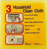 Салфетки чистящие универсальные, упак. 3 шт — 3 Household Clean Cloth