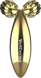 Компактный роликовый лифтинг для лица золотой, 1 шт — WellDerma Roller