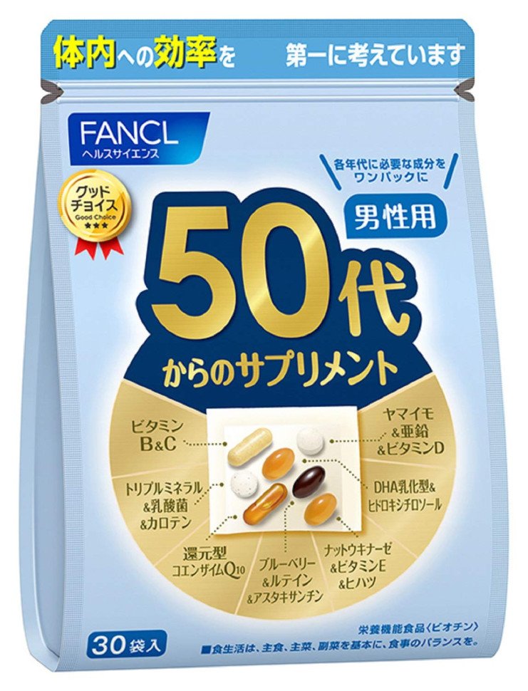 Комплекс витаминов для мужчин 50 лет и старше от Fancl